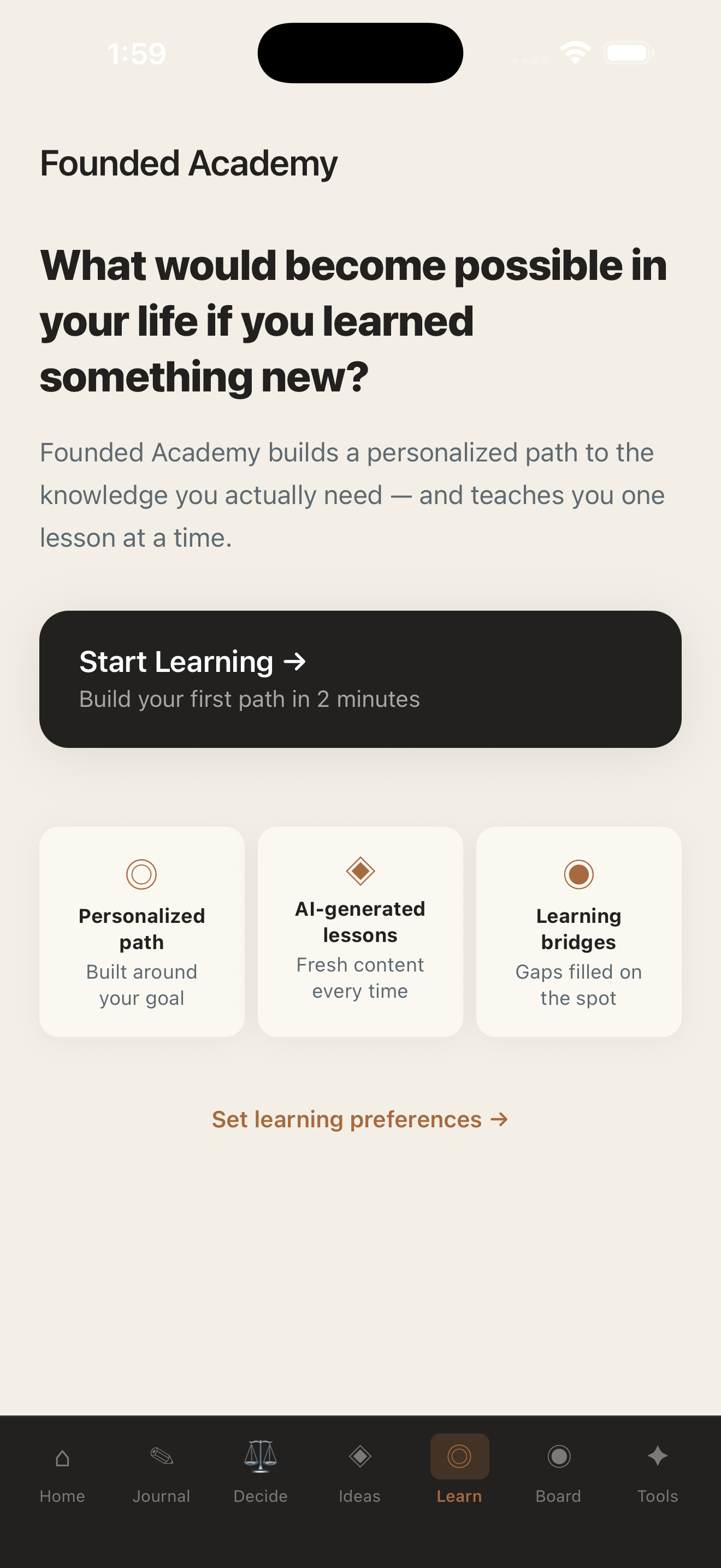 The Founded app — Evening Reflections